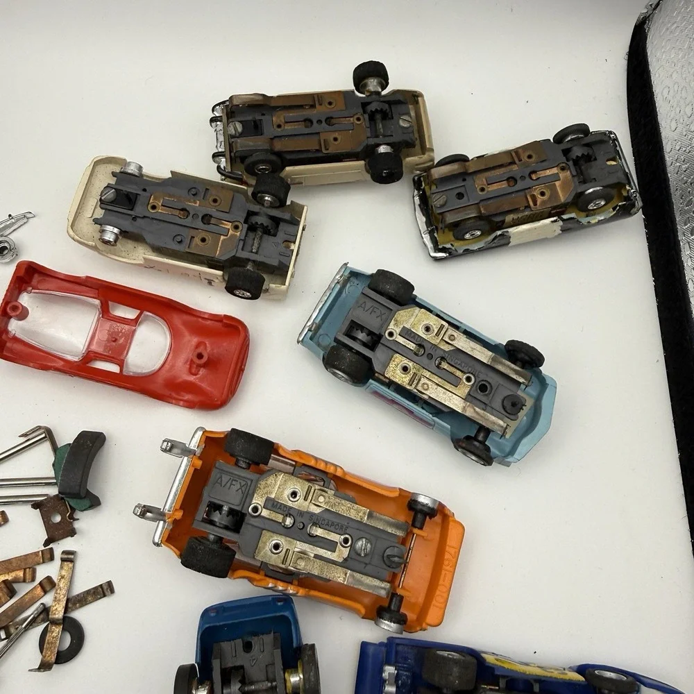 10pc+  Lot Vintage Aurora Slot Cars T-Jet Thunderjet 500 Corvette Porsche Bronco